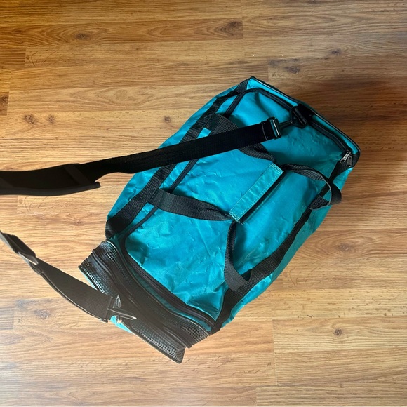 Women’s Men’s Vintage 90’s Teal Purple Spaulding Gym Bag Duffle Travel Luggage * - Picture 7 of 9
